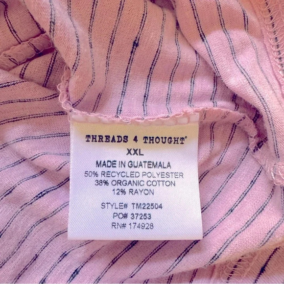 Thread 4 Thoughts Triblend Pink Jersey Crew Neck Tee Short Sleeve Casablanca XXL - Picture 11 of 11